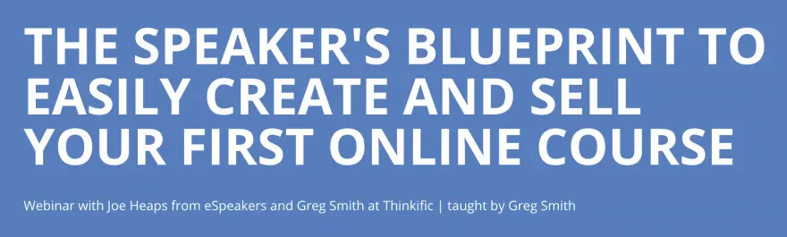 eSpeakers-Thinkific Webinar