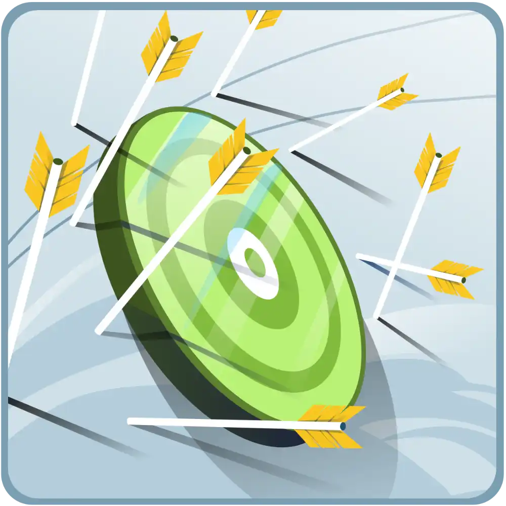 many arrows miss target wildly